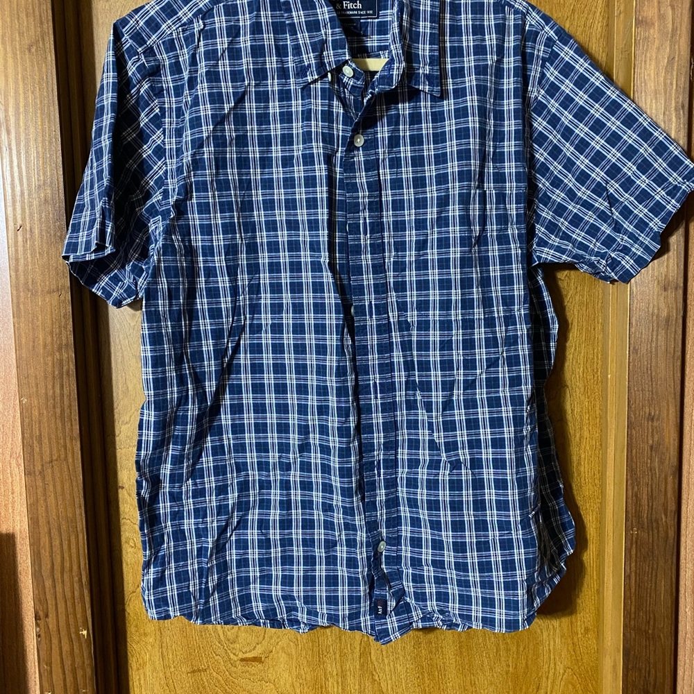 Abercrombie & Fitch Navy Checkered Men's Shirt